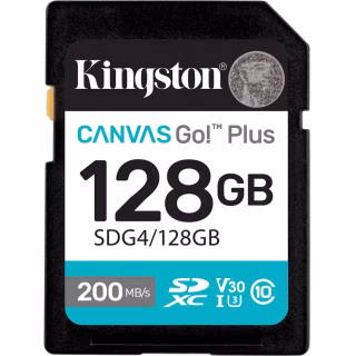 Карта пам'яті Kingston 128GB SDXC сlass 10 UHS-I U3 V30 Canvas Go Plus G4 (SDG4/128GB)