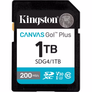 Карта памяти Kingston 1TB SDXC сlass 10 UHS-I U3 V30 Canvas Go Plus G4 (SDG4/1TB)