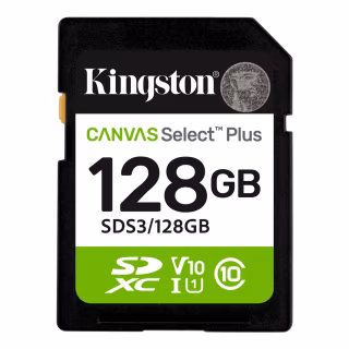 Карта памяти Kingston 128GB SDXC class 10 UHS-I V10 A1 Canvas Select Plus (SDS3/128GB)