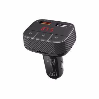 FM модулятор Promate SmarTune 2+ BLUETOOTH 5.0 USB QC 3.0 AUX/SD/USB BLACK (smartune-2+.black)