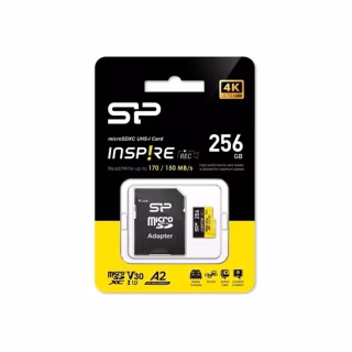 Карта пам'яті Silicon Power 256GB microSDXC class 10 UHS-I U3 V30 A1 Inspire (SP256GBSTXLA2V1NSP)
