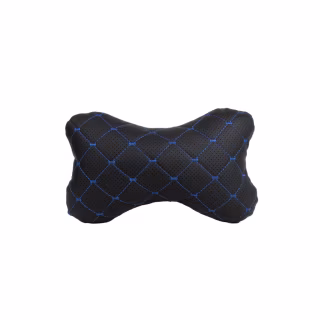 Подушка EVAtech ECO 27х16 см чорна з синьою ниткою (SPCRBL)