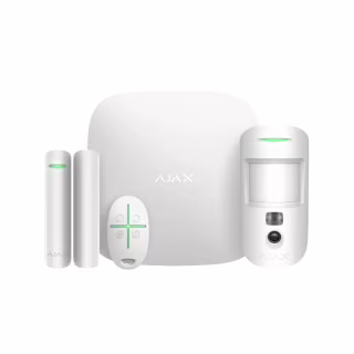 Комплект охоронної сигналізації Ajax StarterKit Cam Plus HDR white