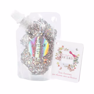 Дитяча косметика Lukky Гель-блискітки для тіла та обличчя Сріблясті 40 мл (T18944)