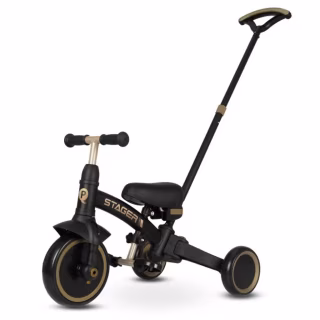 Детский велосипед QPlay Stager 3 в 1 з ручкою, біговел, Black (T80STAGERBlack)