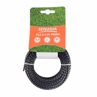 Жилка косильная SEQUOIA 2.4 ммм * 15 мм, витой квадрат (TL2.4-L15-Profi)