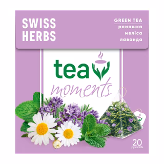 Чай Tea Moments Swiss Herbs зелений 20х1.7 г пірамідки (tm.02944)