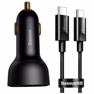 Зарядний пристрій Baseus Superme Digital Display PPS Dual Quick Charger Car Charger black (TZCCZX-01)