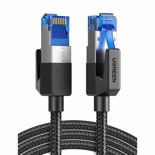 Патч-корд 1.5м, S/FTP cat 7 RJ-45 COPPER black Ugreen (U_80430)