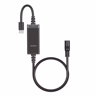 Кабель живлення USB-C to DC 100W universal black techno (UC-100W)
