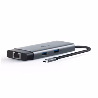 Концентратор TP-Link USB 3.0 6-in-1 2xUSB 3.0 + 1xUSB-C + 1xHDMI + 1xRJ45 + PD 100W (UH6120C)