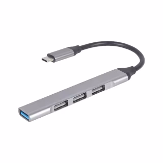 Концентратор Gembird USB-C to 1xUSB 3.1 + 3xUSB 2.0 silver (UHB-CM-U3P1U2P3-03)