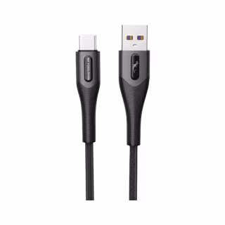 Дата кабель USB 2.0 AM to USB-C 1.0m 3A braided black SkyDolphin (USB-000583)