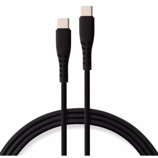 Дата кабель USB-C to USB-C 1.2m 100W Chip Silicon Black Vinga (VCDCCC21012SB)