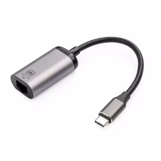 Переходник USB-C to RJ45 Ethernet 1000Mbps Vinga (VCPATCLGB)