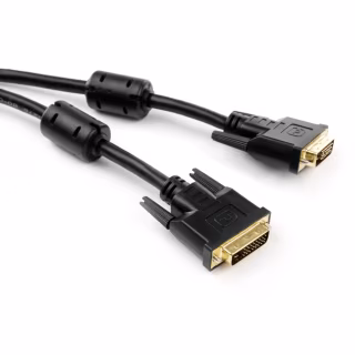 Кабель мультимедийный DVI M to DVI M 1.8m 24+1pin Vinga (VCPDCDVIMM1.8BK)