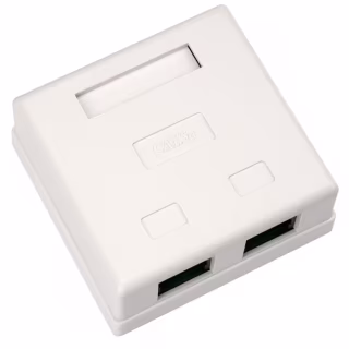 Комп'ютерна розетка RJ45x2 UTP cat.5e 8P8C Vinga (VCPRJ45O2)