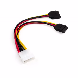 Кабель живлення SATA power 0.2m 2 connectors Vinga (VCPSATA2PW2)