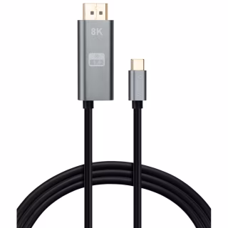 Кабель мультимедійний USB-C to DisplayPort M 1.5m v1.4 8K60Hz PD 100W port Vinga (VCPVCCD1415PD)
