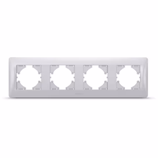 Рамка Videx BINERA срібний шовк 4 поста (VF-BNFR4H-SS)