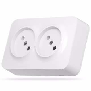 Розетка Videx BINERA IP20 наружная 2ая белая (VF-BNS22-W)