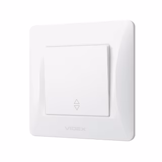 Перемикач Videx BINERA 1кл прохідний білий (VF-BNSW1P-W)