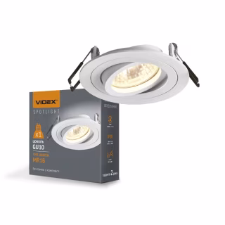 Светильник точечный Videx під лампу GU10 врізний Круглий Білий (VL-SPF08R-W)