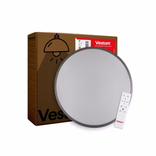 Светильник Vestum RING матовий 30W 395*60мм 4000К срібний (VS-90070)