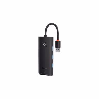 Концентратор Baseus USB 3.0 to 4xUSB 3.0 0.25m black (WKQX030001)