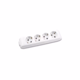 Колодка для подовжувача Panasonic X-tendia із заземленням 4 гнізда grey (WLTB04402GR-UA)