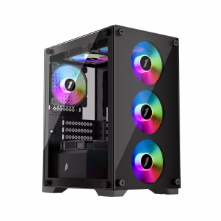 Корпус для ПК 1stPlayer X2-M-BK-4F1-PS-600FK-EU