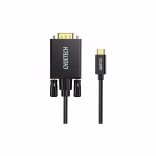 Кабель мультимедійний USB-C to VGA M 1.8m black Choetech (XCV-1801-BK)