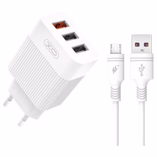 Зарядний пристрій XO L72 QC3.0 3USB +micro (XO-L72-MCR)