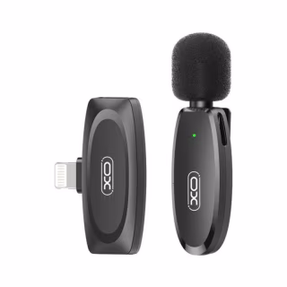 Мікрофон XO MKF08B з придушенням шуму lightning Black (XO MKF08B-IP)