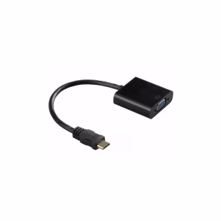 Переходник mini HDMI M to VGA F 0.3m 4K/2K black Voltronic (YT-C-mnHDMI(M)/VGA(F)-B)