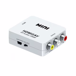 Переходник HDMI F to 3xRCA F AV 720P/1080P white Voltronic (YT-CM-HDMI/AV-W)