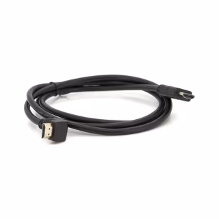 Кабель мультимедійний HDMI M to HDMI M 1.5m V1.4 90° corner black Merlion (YT-HDMI(M)/(M)HS-1.5m-90°)