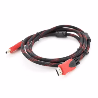 Кабель мультимедійний HDMI M to HDMI M 3.0m V1.4 black/red Merlion (YT-HDMI(M)/(M)NY/RD-3.0m)