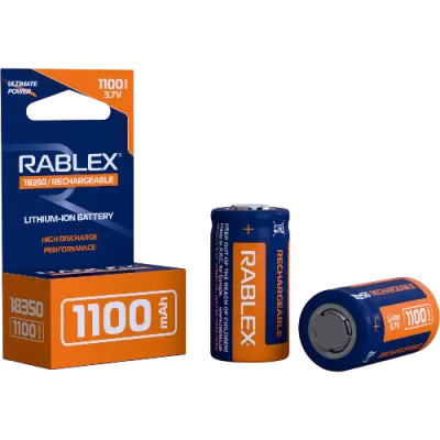 Аккумулятор Rablex 18350, 1100mAh Li-ION 3.7v