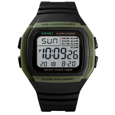 Часы наручные SKMEI 1278AG, ARMY GREEN, 11374