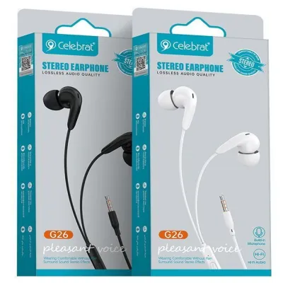 Вакуумні навушники-гарнітура Celebrat G26