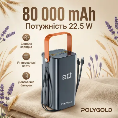 Повербанк Polygold PG-PW680 80000 mAh 22.5W