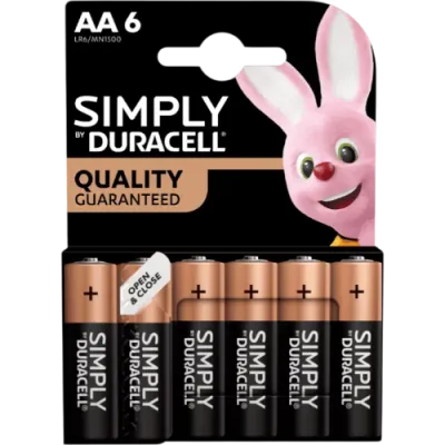 Батарейка Duracell LR6/AA блистер - 6шт.
