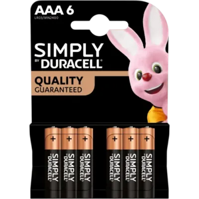 Батарейка Duracell LR3/AAA блистер - 6шт.