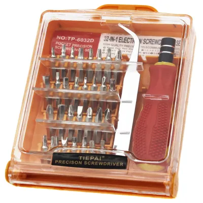 Набор отверток для мобильных телефонов / "Jialong" 1166 / 6032 с пинцетом, 30 насадок.