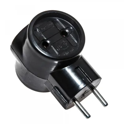 Тройник электрический Токер ЕМР, 6А Черный