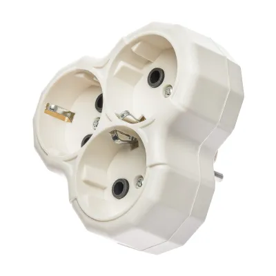 Тройник электрический Ромашка