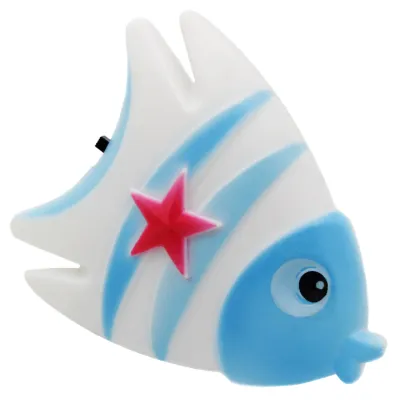 Ночник LED в розетку с выключателем "Рыбка"  220V 5 LED