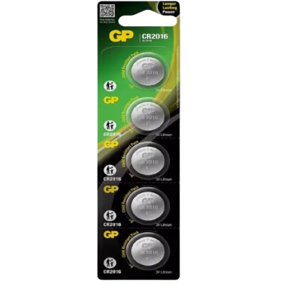 Батарейки-Таблетки GP CR2016 / 3V  блистер 5шт. ОРИГИНАЛ