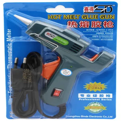 Клеевой пистолет "SD" SD-A601 20W под тонкие 7мм ЗЕЛЁНЫЙ